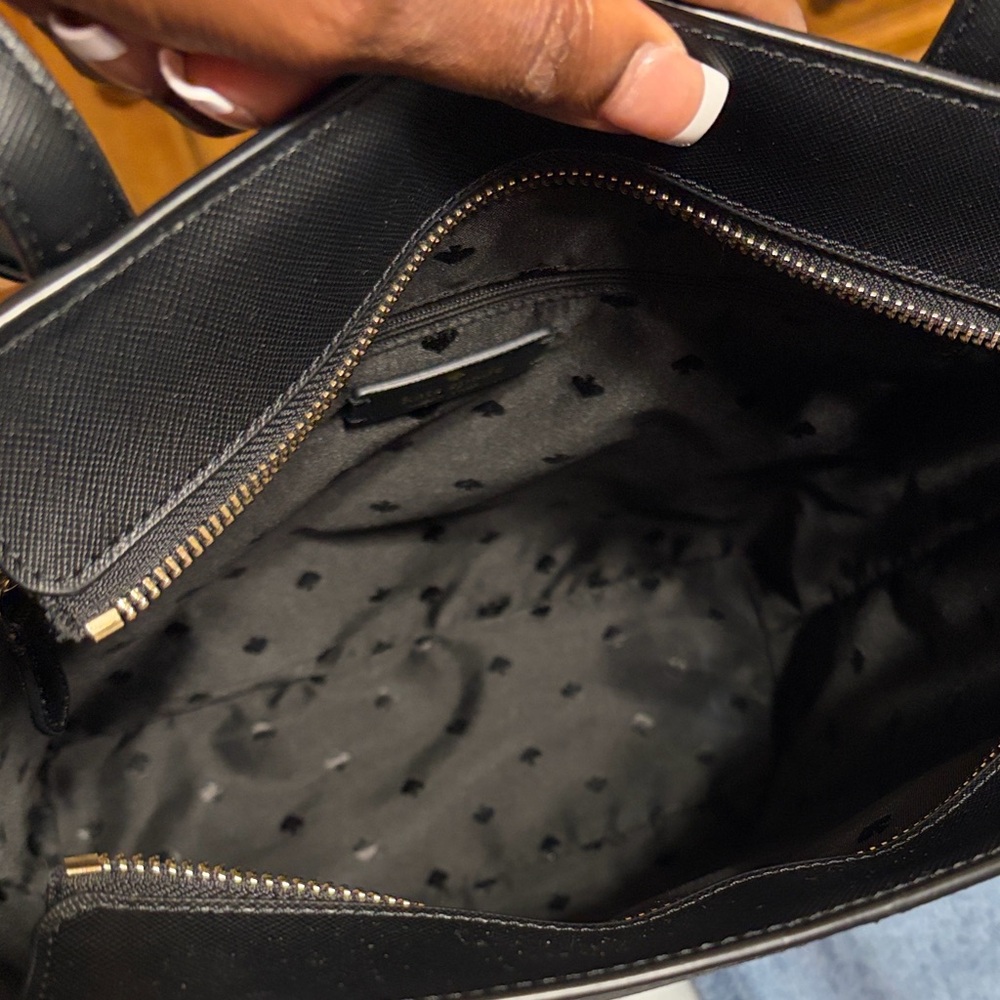 kate spade Black Leather tinsel Tote - Picture 10 of 13